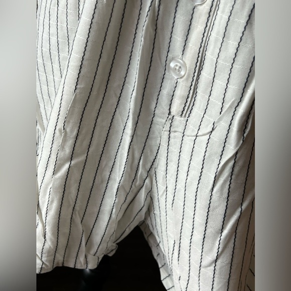 BCBGeneration
Striped Button-Front Romper - Picture 4 of 8